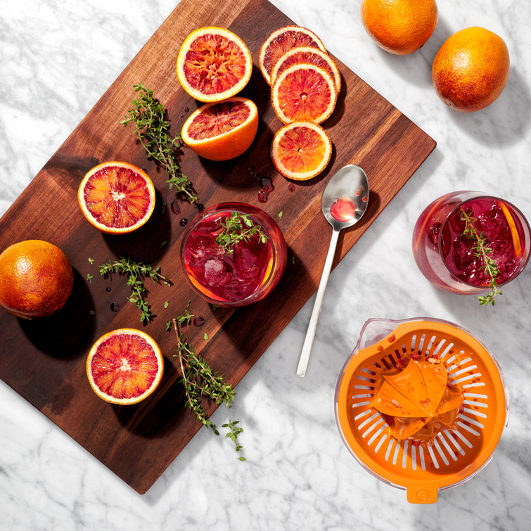 Orange and Yellow 2-in-1 Citrus Juicer with Measurement Markings