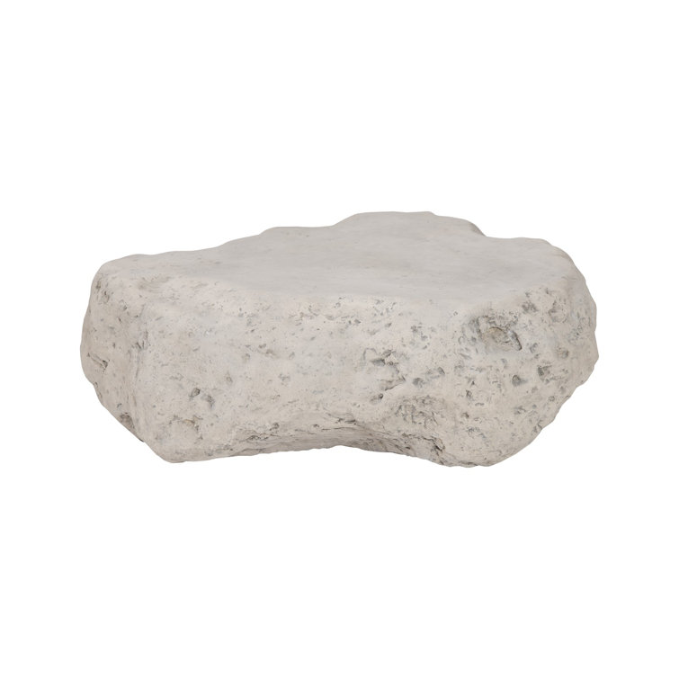 Beige Free Form Roman Stone Outdoor Coffee Table