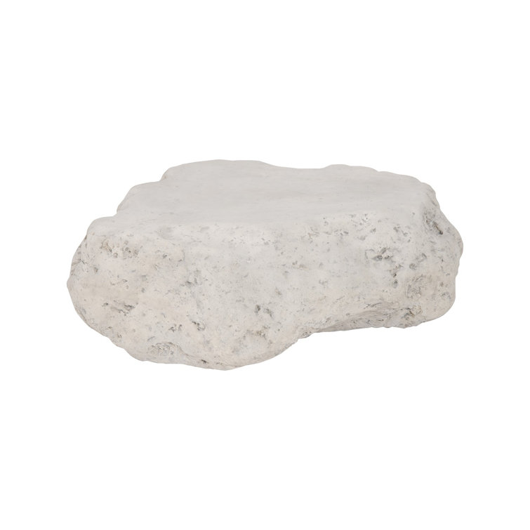 Beige Free Form Roman Stone Outdoor Coffee Table