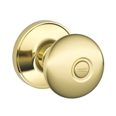 Bright Polished Brass Round Privacy Door Knob