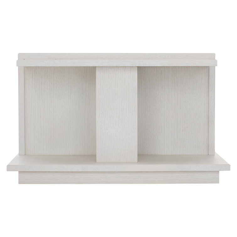 Transitional White Solid Oak Rectangular Coffee Table with Storage
