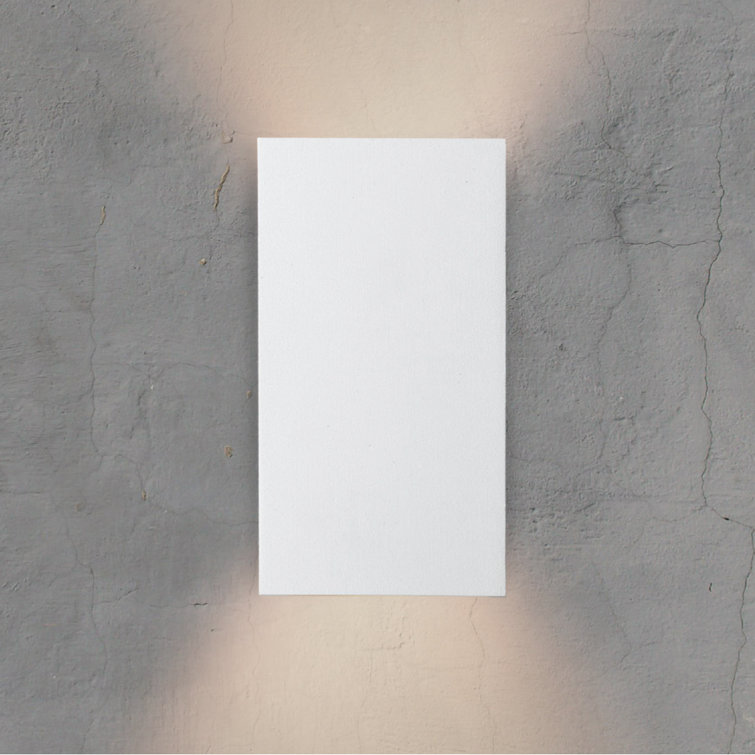 Sleek Textured White LED Dimmable Wall Sconce