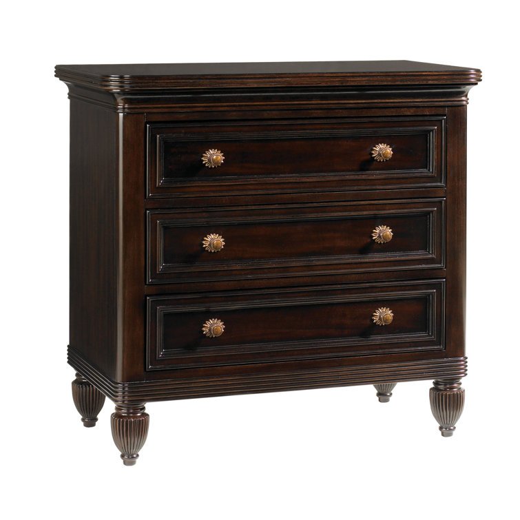 Royal Suite Kona Brown Mahogany 3-Drawer Nightstand
