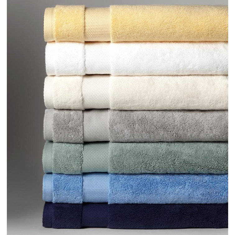 Plush Combed Cotton Rectangular Hand Towel in Grey