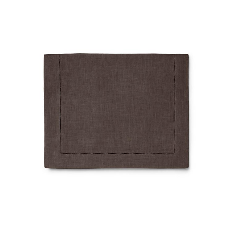 Pewter Linen Table Runner with Hand Hemstitching, 15" x 72"