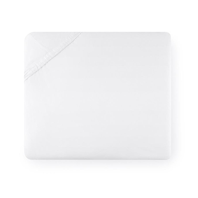 Twin White Egyptian Cotton Embroidered Percale Sheet Set