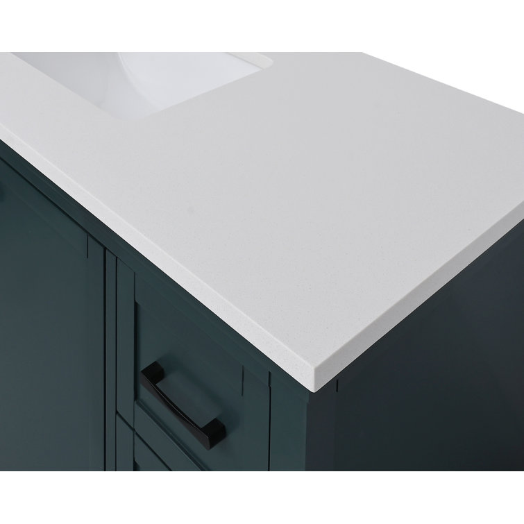 49'' Everest White Quartz Single Sink Bathroom Vanity Top