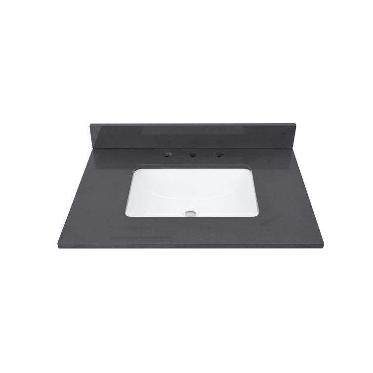 31'' Ural Gray Quartz Undermount Single Sink Vanity Top