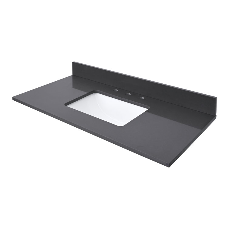43'' Ural Gray Quartz Undermount Single Sink Vanity Top