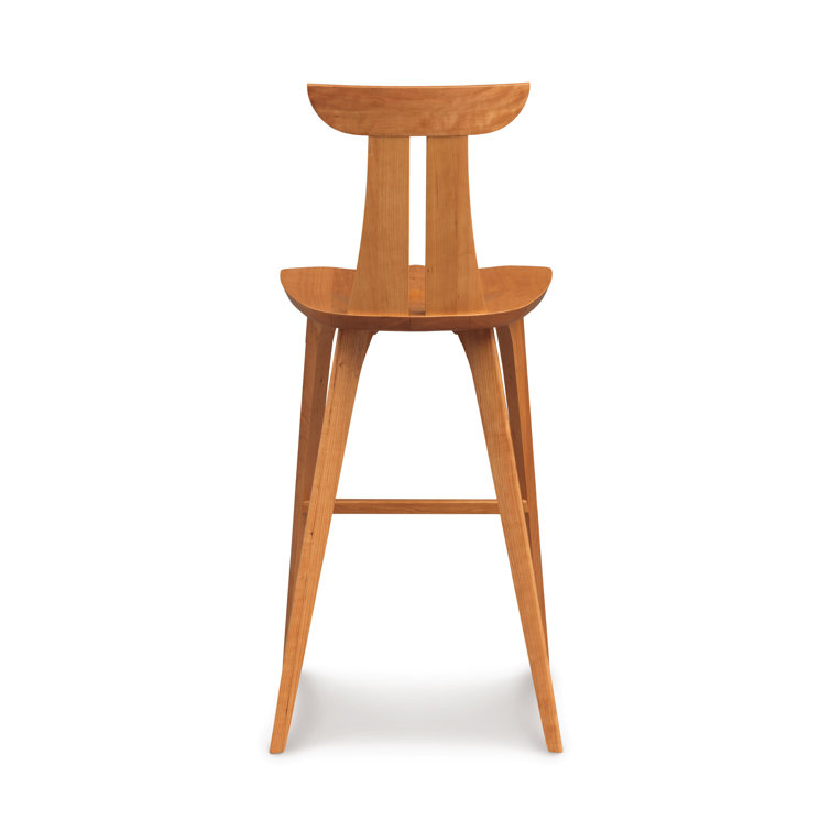 Estelle 30" Autumn Cherry Solid Wood Full-Back Counter Stool