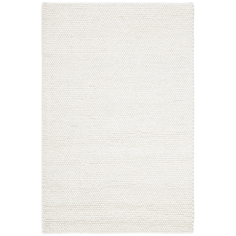 Carisbrooke Cream Diamond Hand-Knotted Wool-Blend 3' x 5' Area Rug