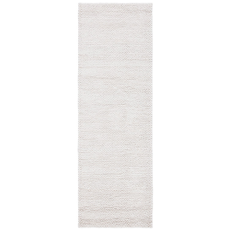 Carisbrooke Hand-Knotted Diamond Cream Runner Rug, 2'3" x 6'