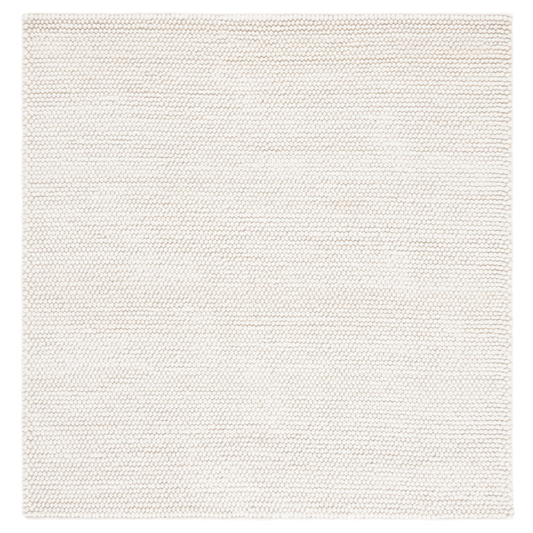 Carisbrooke Cream Square Hand-Knotted Wool & Viscose Rug