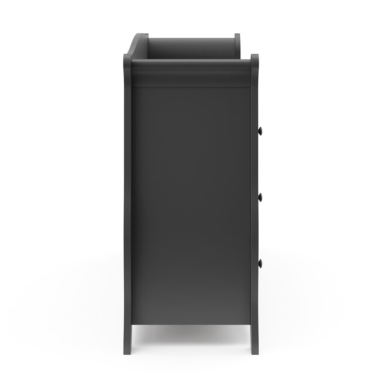 Gray Double Nursery Dresser with Six Drawers