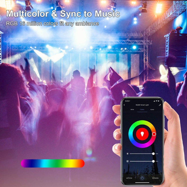 Multi-Color Dimmable LED Smart Bulbs with Voice Control