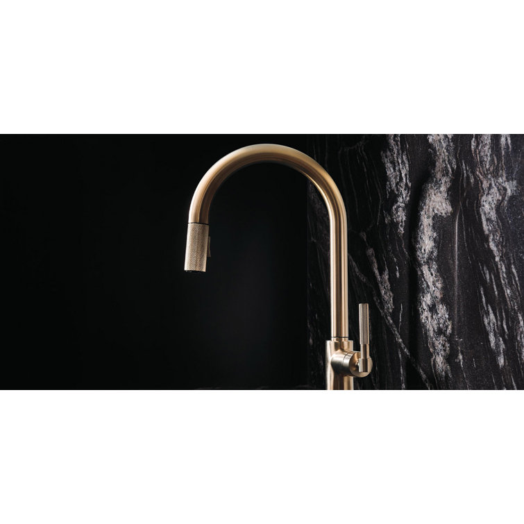Modern 16" Stainless Steel Kitchen Faucet with Pull-out Spray