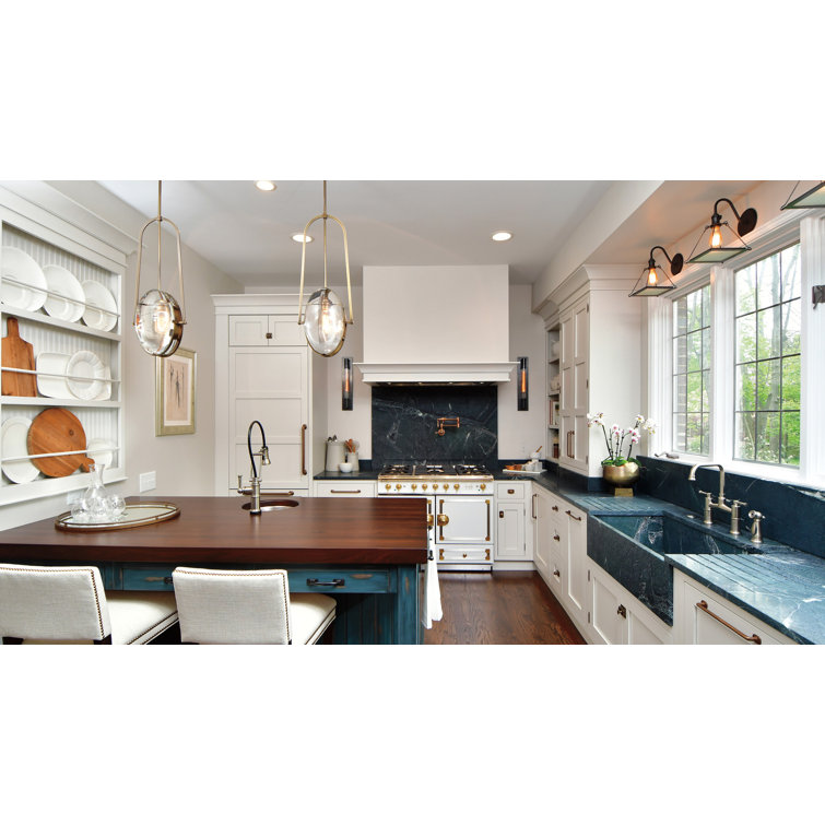 Luxe Gold Industrial Kitchen Faucet with Pull-out Spray