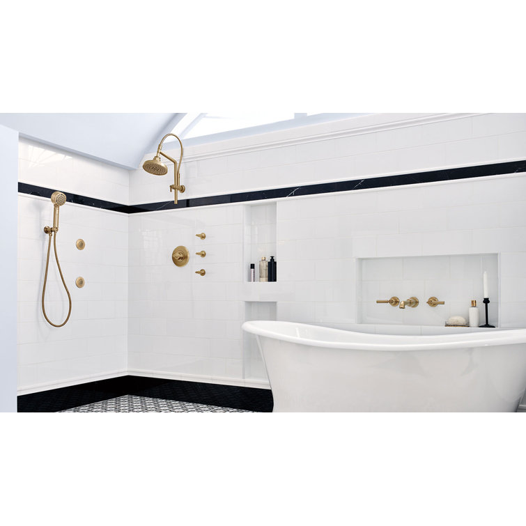 Luxe Gold Modern Wall-Mounted Pressure Balance Valve Trim