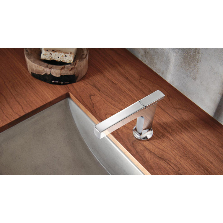 Luxe Nickel 4 3/4" Modern Single Hole Brass Lavatory Faucet