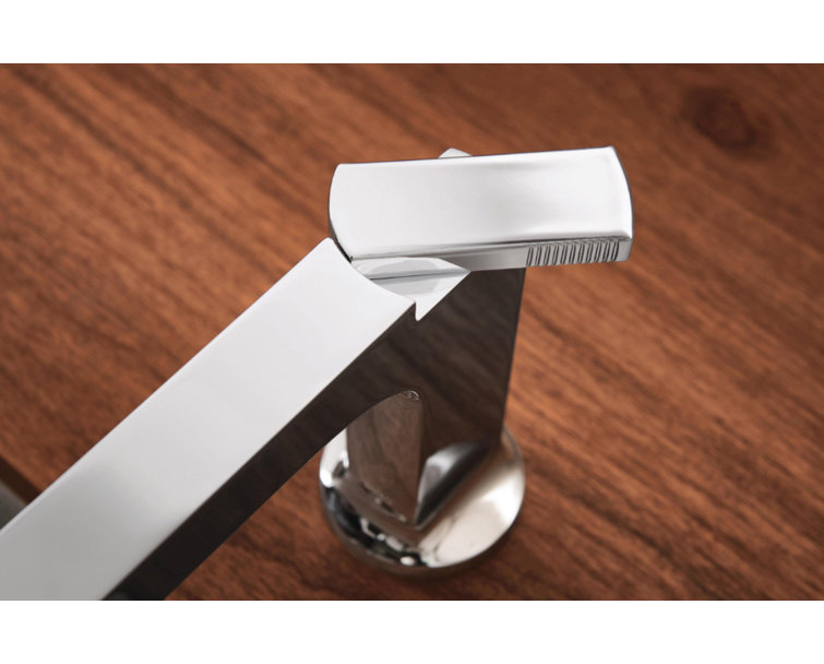 Luxe Nickel 4 3/4" Modern Single Hole Brass Lavatory Faucet