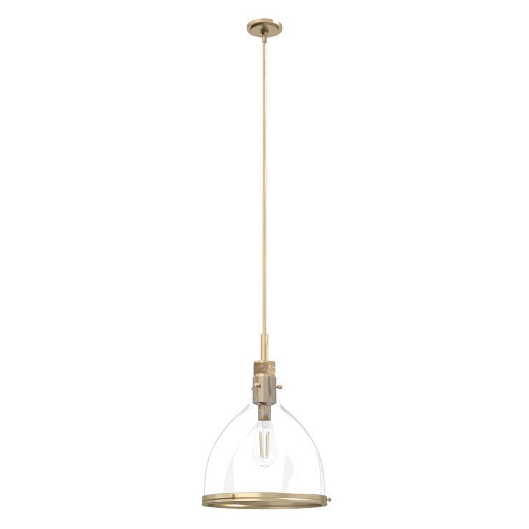 Alturas Gold Modern 16" Glass Bell Pendant Light