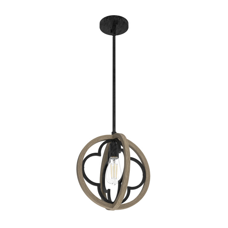 Gablecrest French Oak 12" Globe Pendant Light