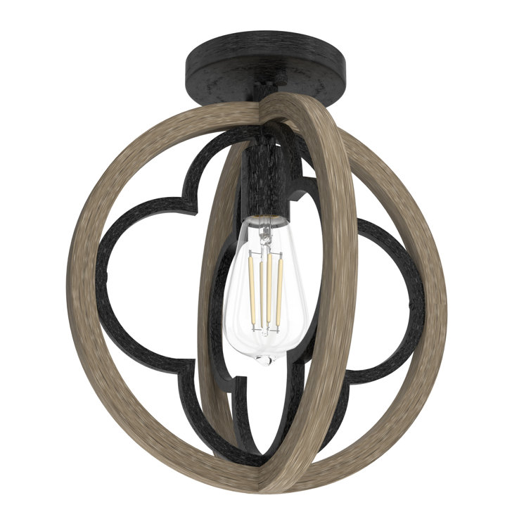 Gablecrest French Oak 12" Globe Pendant Light