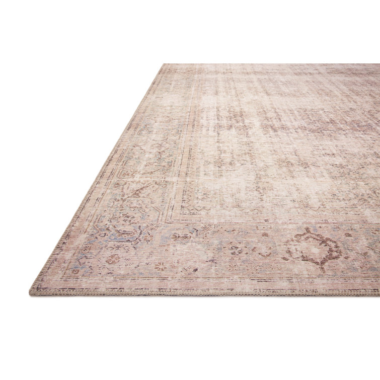 Georgie Ocean and Sand Rectangular Synthetic Area Rug