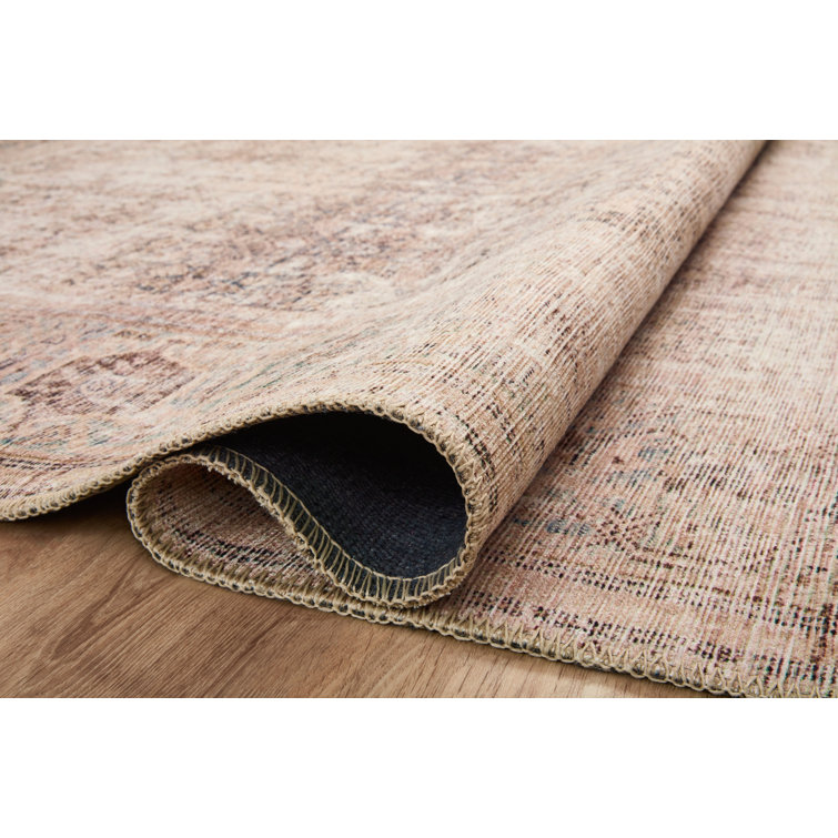 Georgie Ocean and Sand Rectangular Synthetic Area Rug