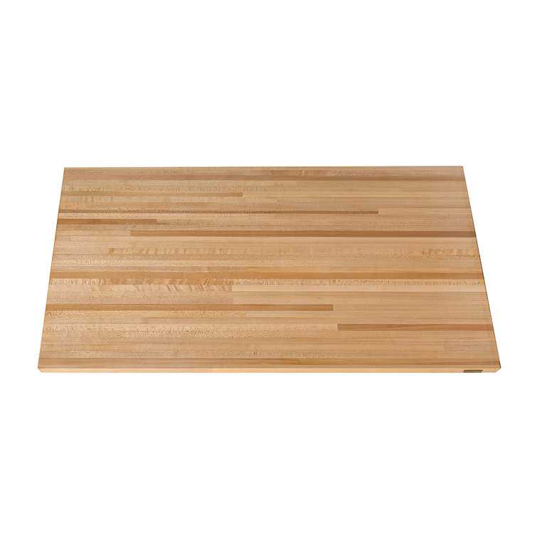 Maplewood Elegance 60"L x 25"W Butcher Block Countertop, Food-Safe Polished
