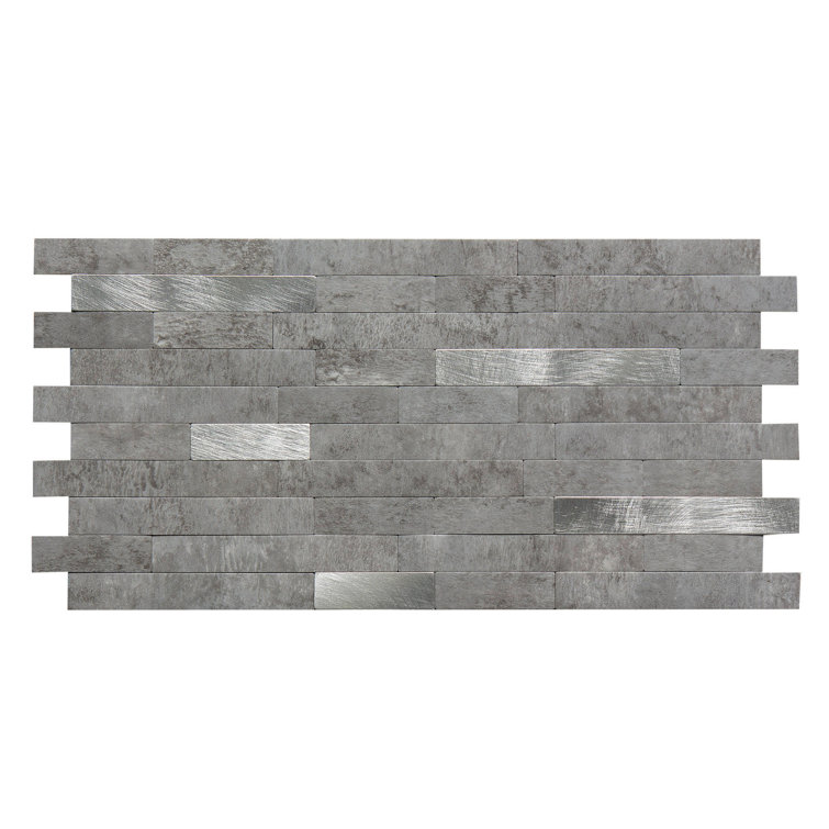 Cloud Shimmer Gray Composite Peel and Stick Backsplash Tiles