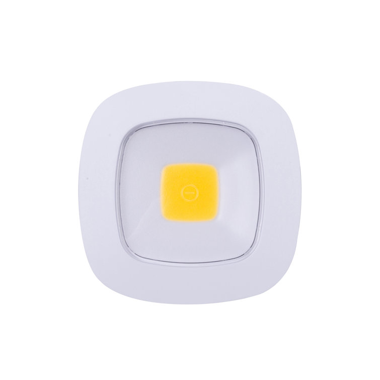 Fulcrum White Wireless LED Puck Light with Remote Control