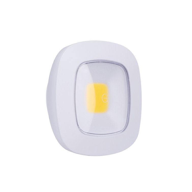 Fulcrum White Wireless LED Puck Light with Remote Control