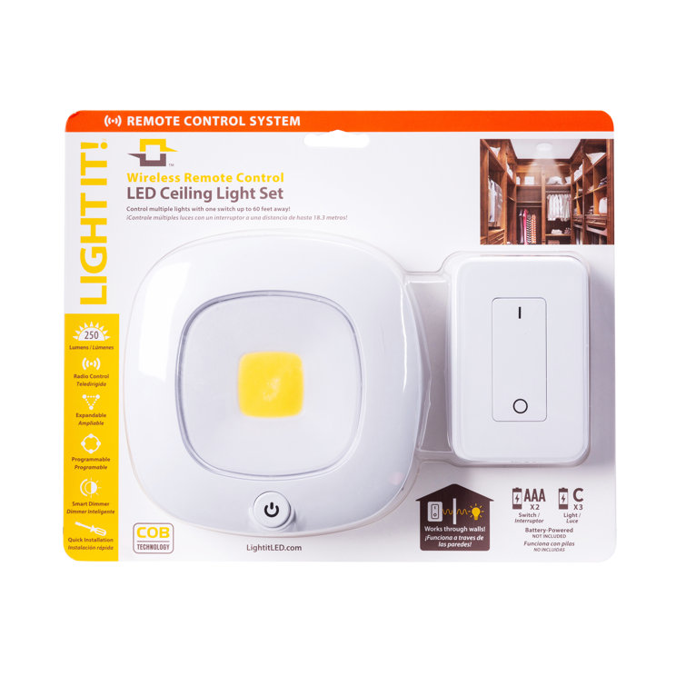 White Wireless LED Battery Powered Lighting System