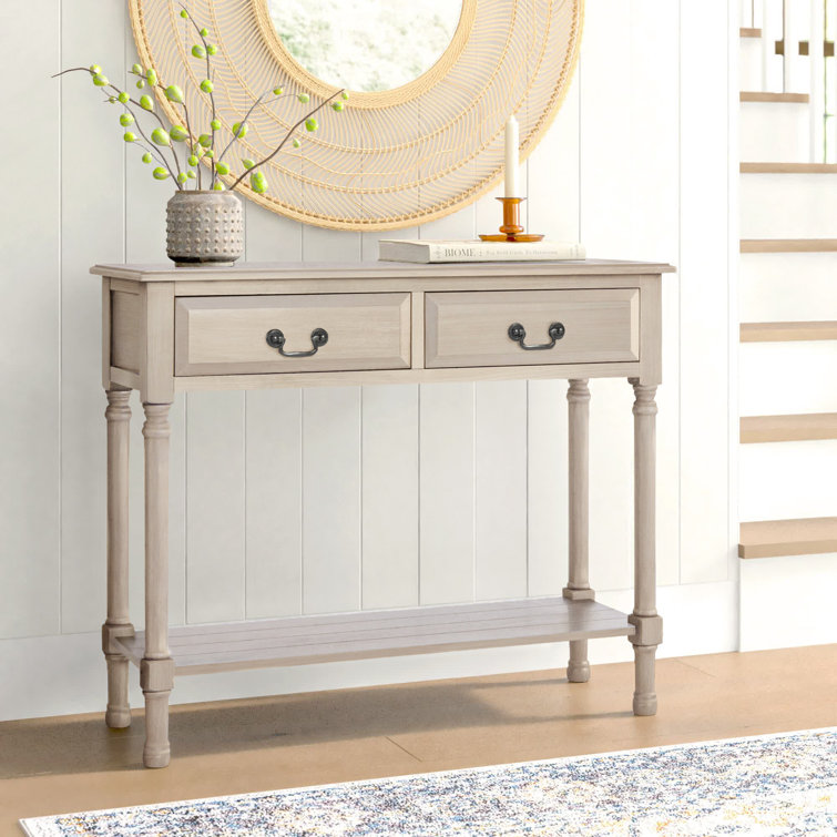 Primrose Greige 40'' Wood Console Table with Storage