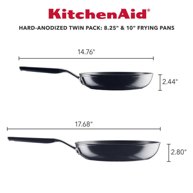Onyx Hard Anodized Aluminum Nonstick Frying Pan Set, 2-Piece