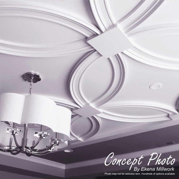 Ekena Millwork 47" Primed Dentil and Bead Decorative Ceiling Ring