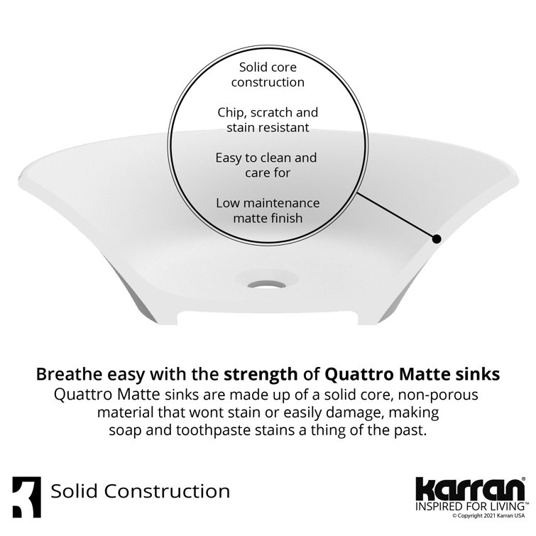 Matte White Acrylic 23" Oval Above-Counter Vessel Sink