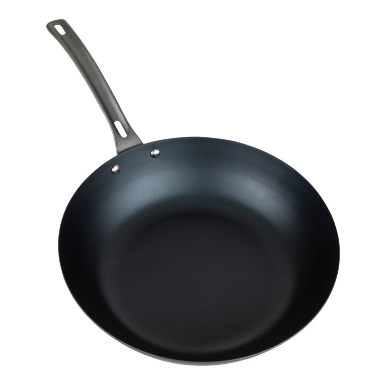 Viking Blue Carbon Steel 12-Inch Wok with Stay-Cool Handle