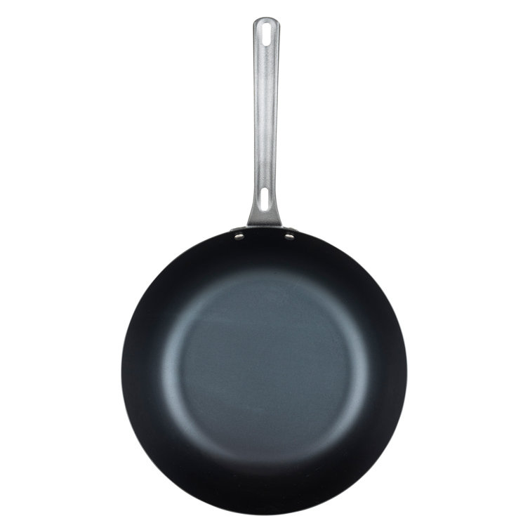 Viking Blue Carbon Steel 12-Inch Wok with Stay-Cool Handle