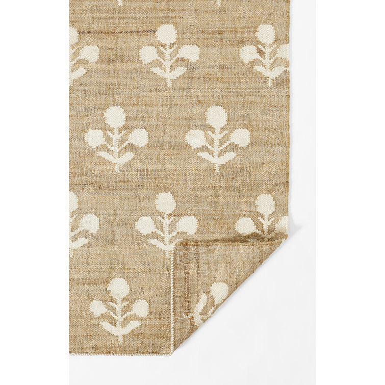 Orchard Handwoven Ivory Jute and Wool 5' x 8' Modern Rug