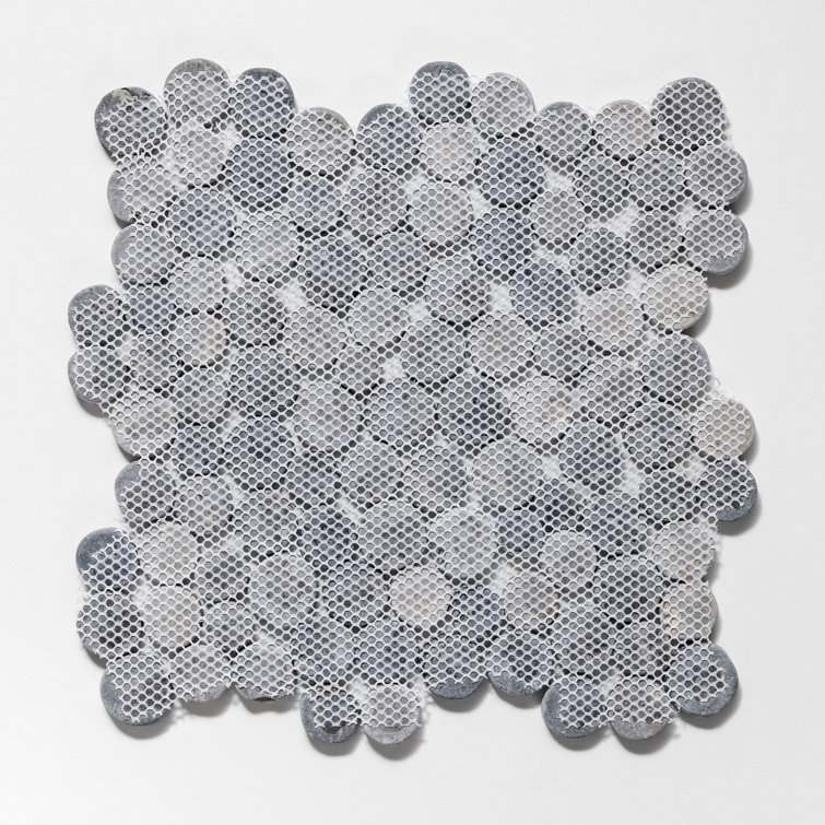 Gray Marble Penny Round Mosaic Tile for Wall and Floor