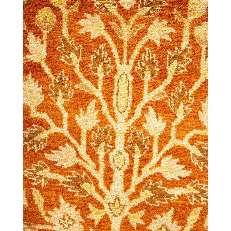 Hand-Knotted Multicolor Wool Floral 9' x 12' Area Rug