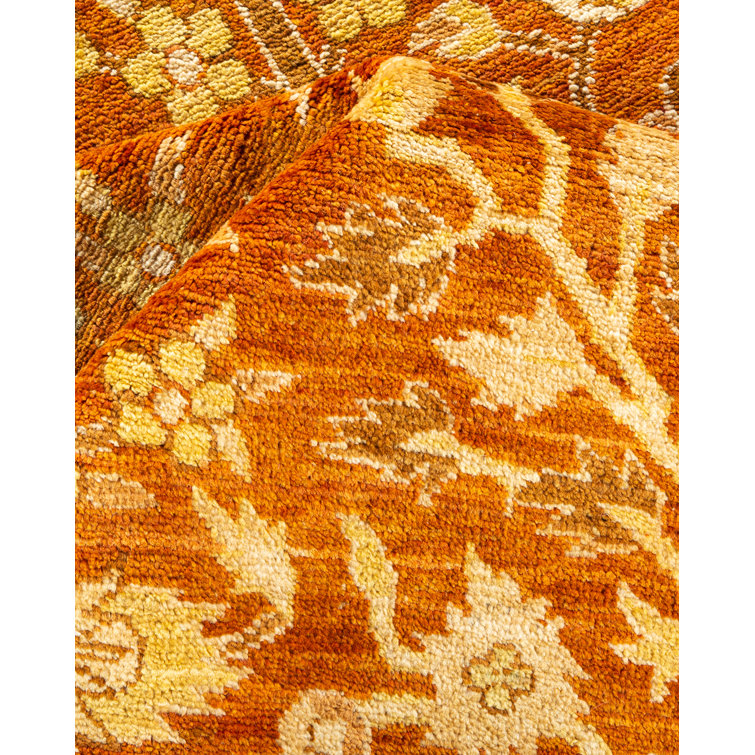Hand-Knotted Multicolor Wool Floral 9' x 12' Area Rug