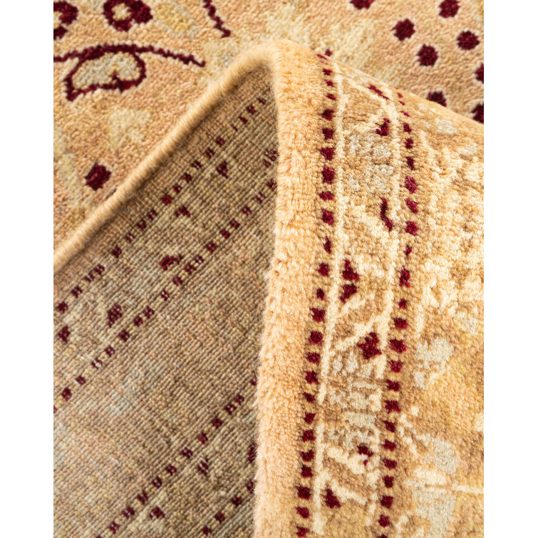 Hand-Knotted Beige Wool Floral 8' x 10' Area Rug