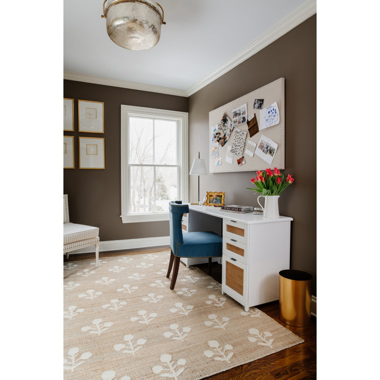 Orchard Handwoven Ivory Jute and Wool 5' x 8' Modern Rug