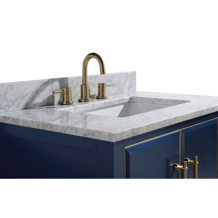 31'' Carrara White Marble Vanity Top with Ceramic Sink