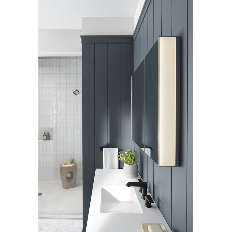 Maxstow 32" x 24" Polished Aluminum Frameless LED Medicine Cabinet