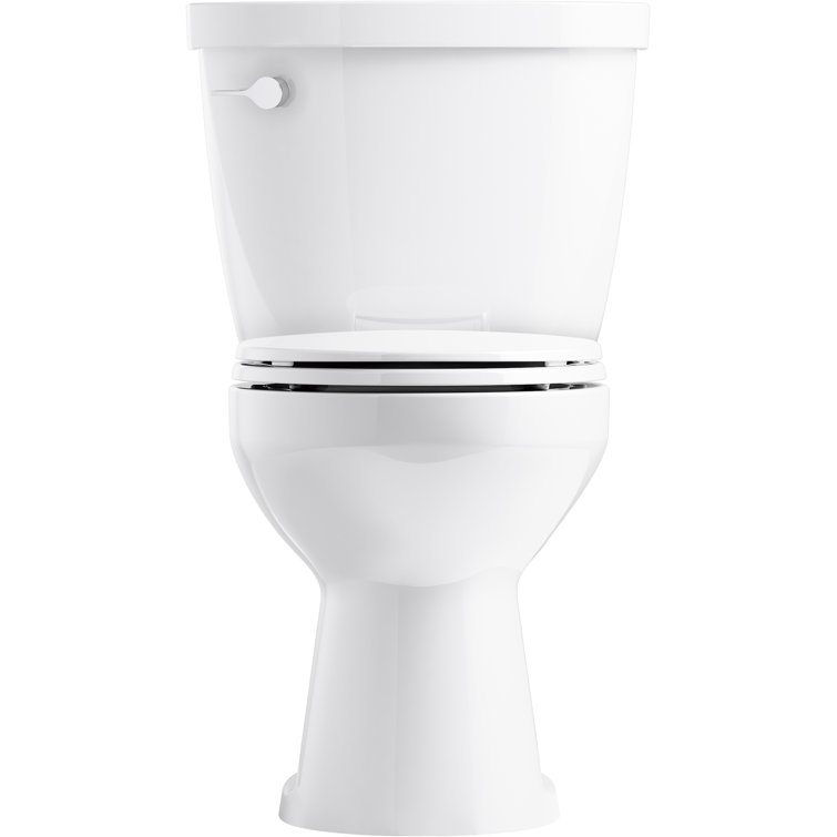 White Round Two-Piece High Efficiency Toilet