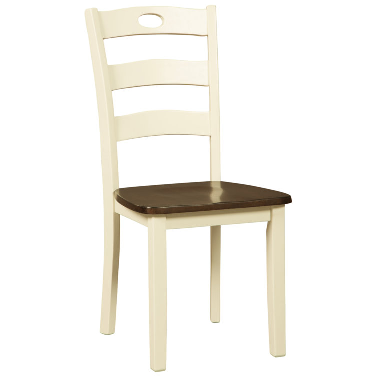 Cream and Brown Drop Leaf Dining Table with 2 Chairs